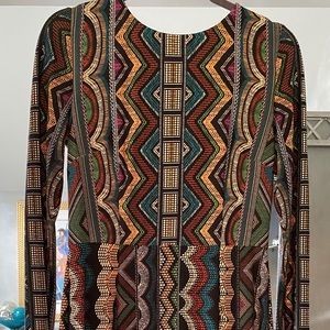 Maggy London Aztec multicolored sheath dress